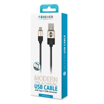 Forever kabel Modern USB - USB-C 1,0 m 2A czarny