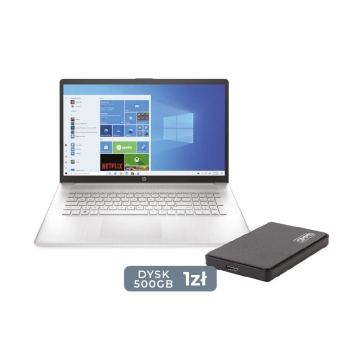 Laptop HP 17-CN0601NW - Intel N4020 | 8GB | SSD 256GB | 17.3"FHD| Windows 11   Dysk USB za 1 zł !!