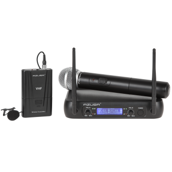 Mikrofon VHF 2 kanały WR-358LD (1 x mik. do ręki + 1x klip)