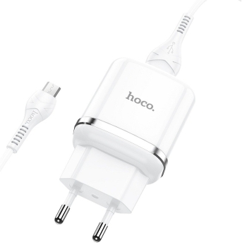 HOCO ładowarka sieciowa USB 3A QC3.0 Fast Charge z kablem Micro N3 biała