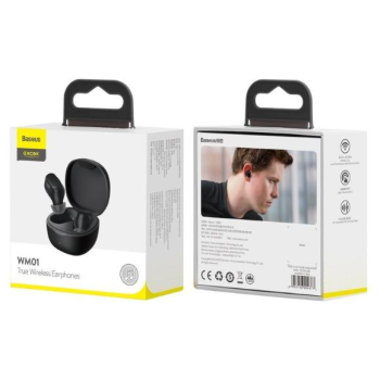 BASEUS słuchawki bezprzewodowe / bluetooth TWS Encok True WM01 czarne